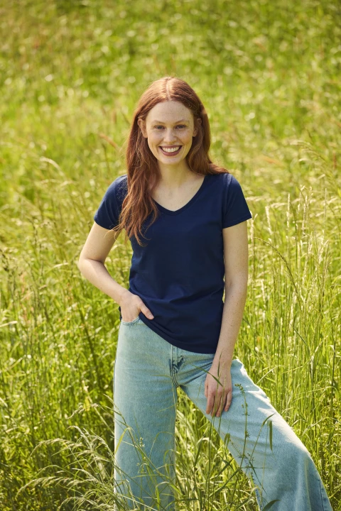 Koszulka damska Iconic V-Neck Fruit of The Loom