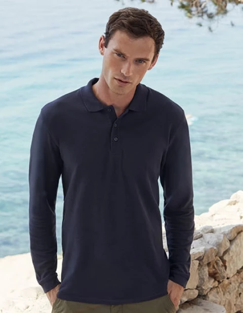 Koszulka męska Premium Polo  z długim rękawem Fruit Of The Loom